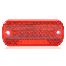 WAS W128 12v/24v Red Rear LED Marker Light Lamp With Reflector